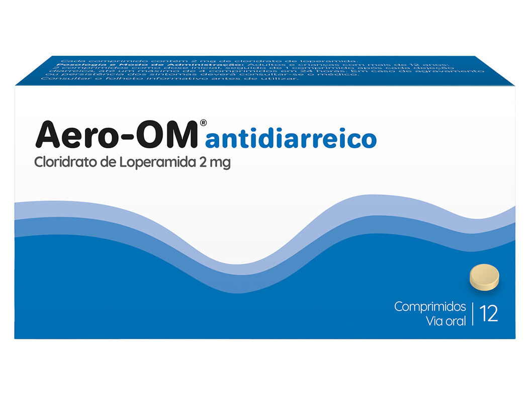 COMPRIMIDO AERO-OM ANTIDIARREICO 2MG 12UN image number 0