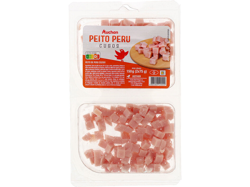 FIAMBRE DE PEITO PERU CUBOS AUCHAN 2X75G