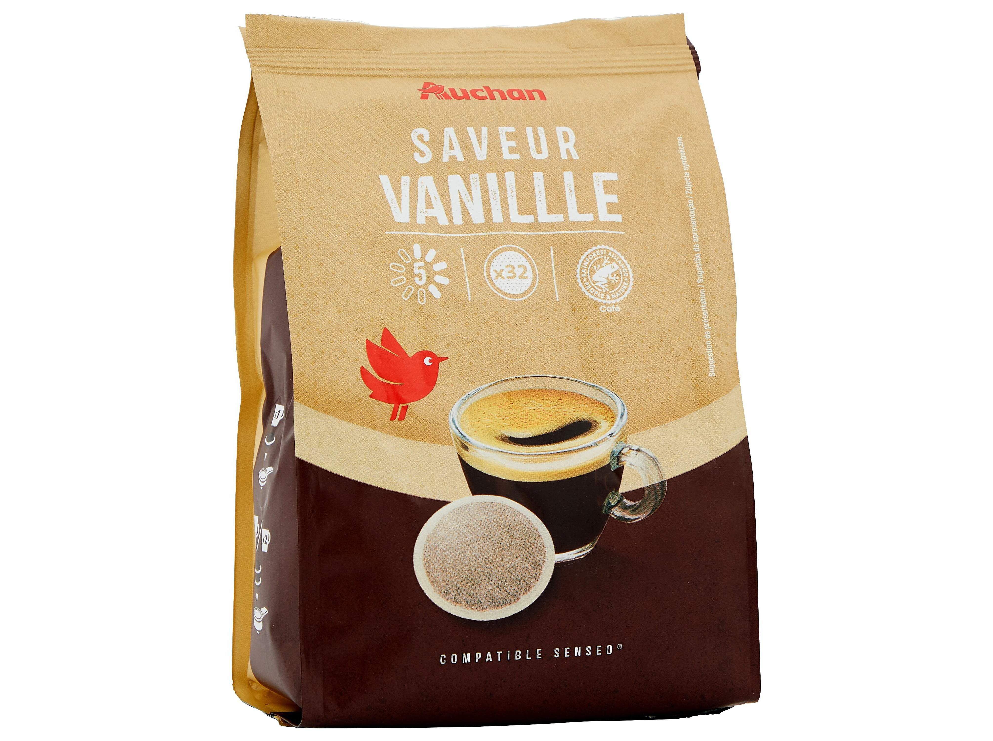 CAF&Eacute; PASTILHAS SENSEO AUCHAN BAUNILHA INT.5 32UN image number 0