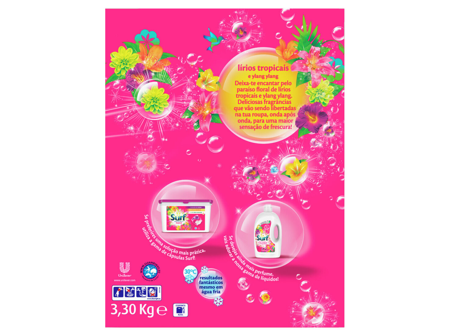 DETERGENTE ROUPA M&Aacute;QUINA P&Oacute; SURF TROPICAL 66D image number 1