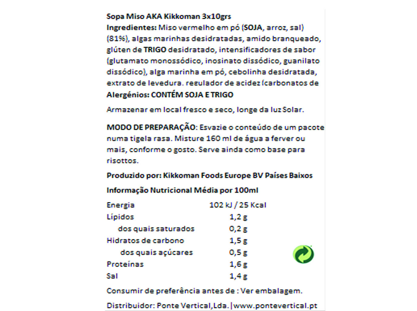 SOPAS MISO KIKKOMAN AKA 3X10G image number 1