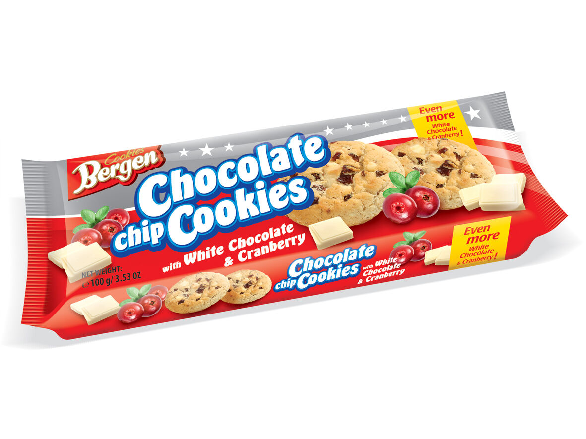 BOLACHAS COOKIES BERGEN CRANBERRY 100G image number 0