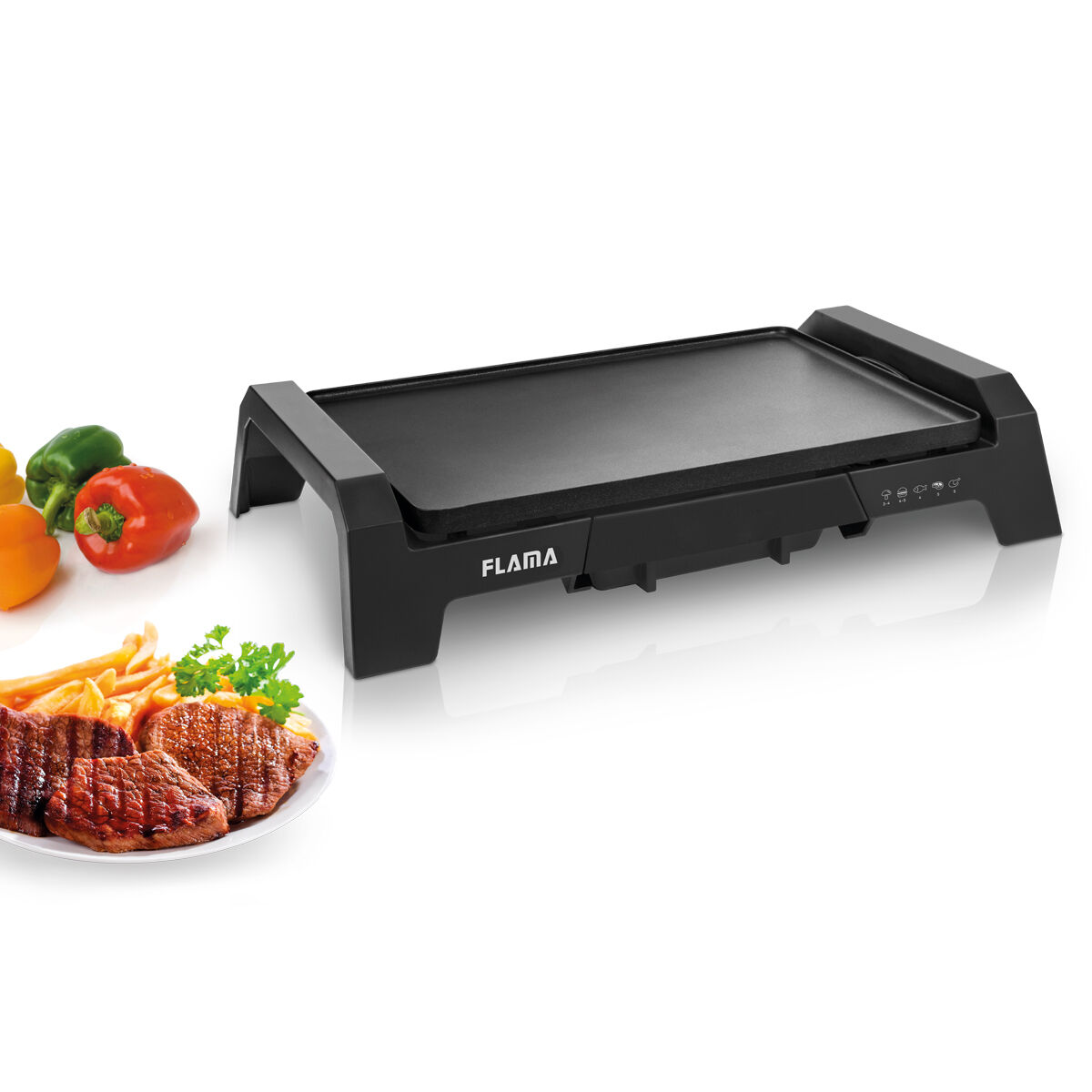 GRELHADOR DE CONTACTO FLAMA 4743FL 2000W image number 1