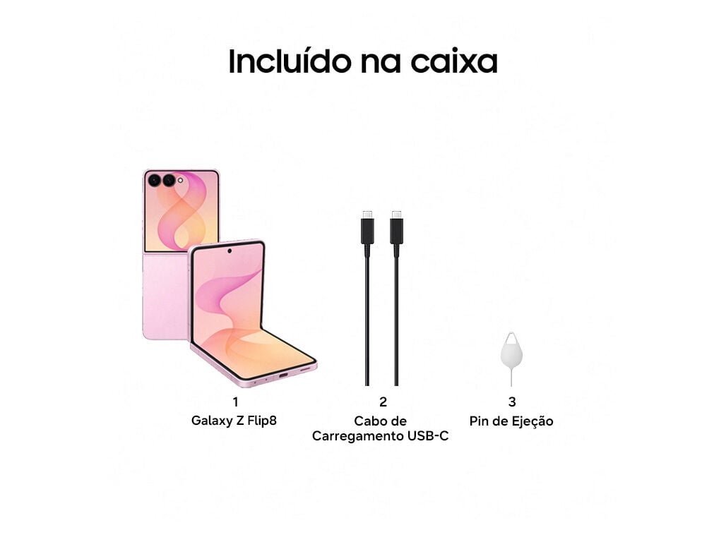 SMARTPHONE SAMSUNG GALAXY Z FLIP8 512GB ROSA image number 6