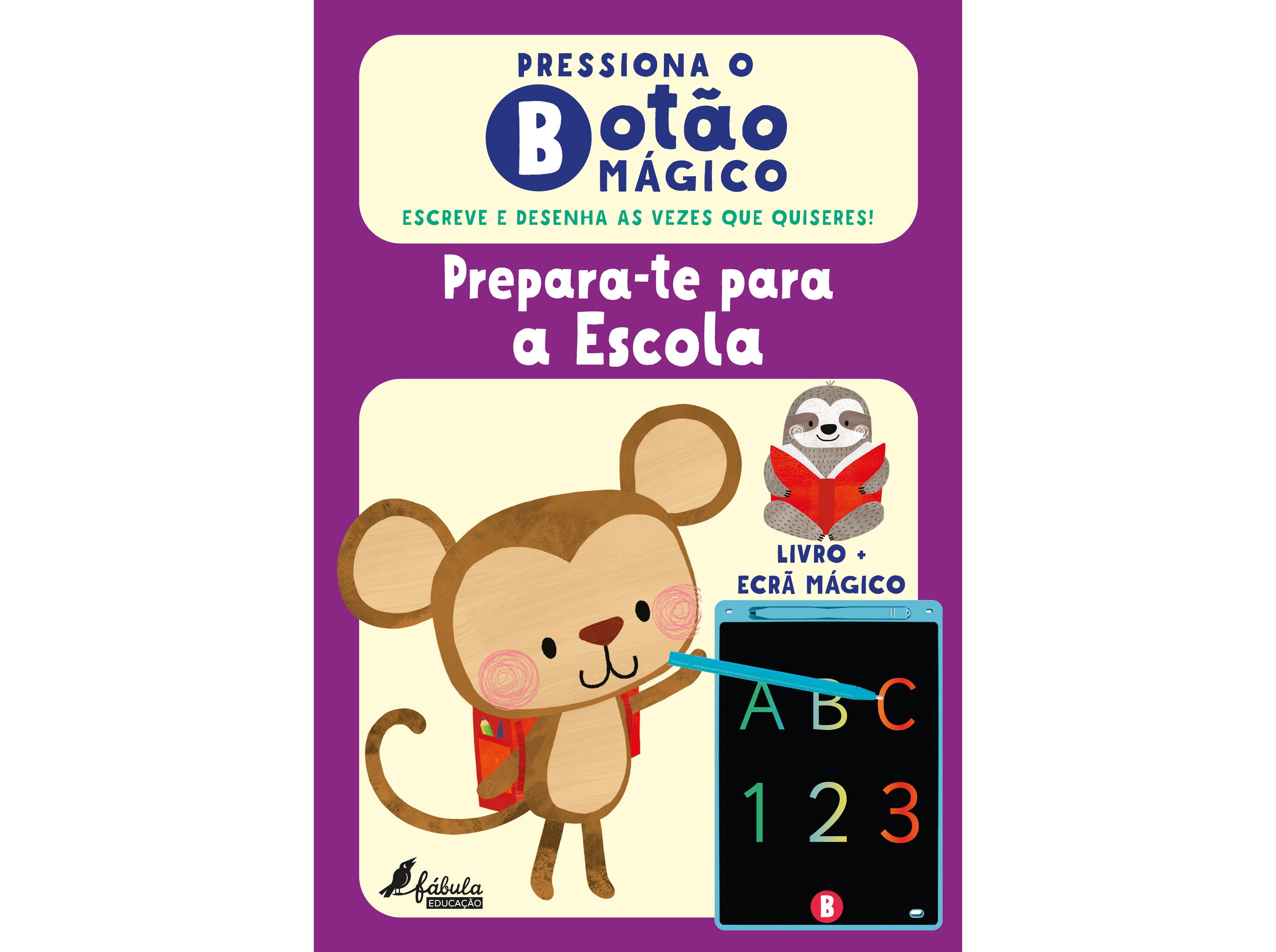 LIVRO PRESSIONA O BOT&Atilde;O M&Aacute;GICO : PREPARA-TE PARA A ESCOLA image number 0