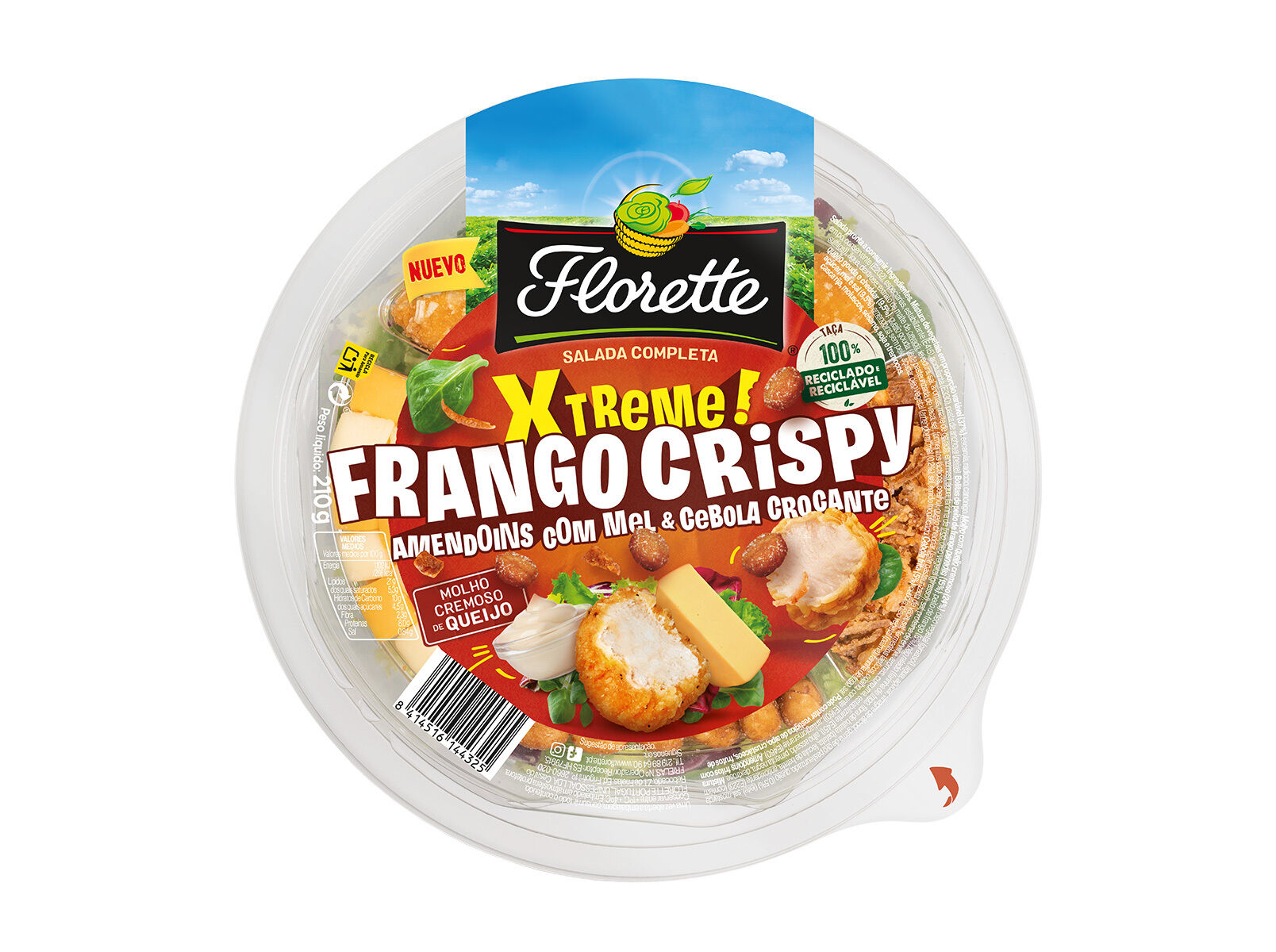 SALADA FLORETTE XTREME FRANGO 210 G