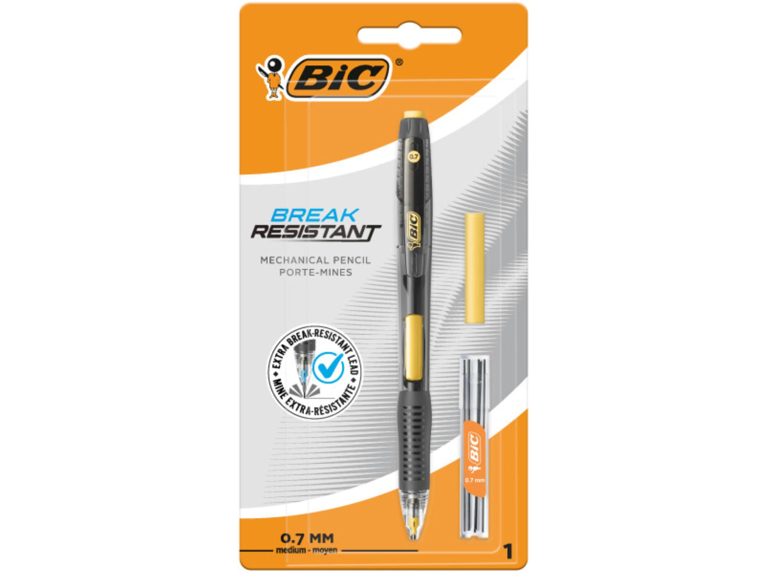 LAPISEIRA BIC BREAK RESISTANT COM 6 MINAS E 1 BORRACHA