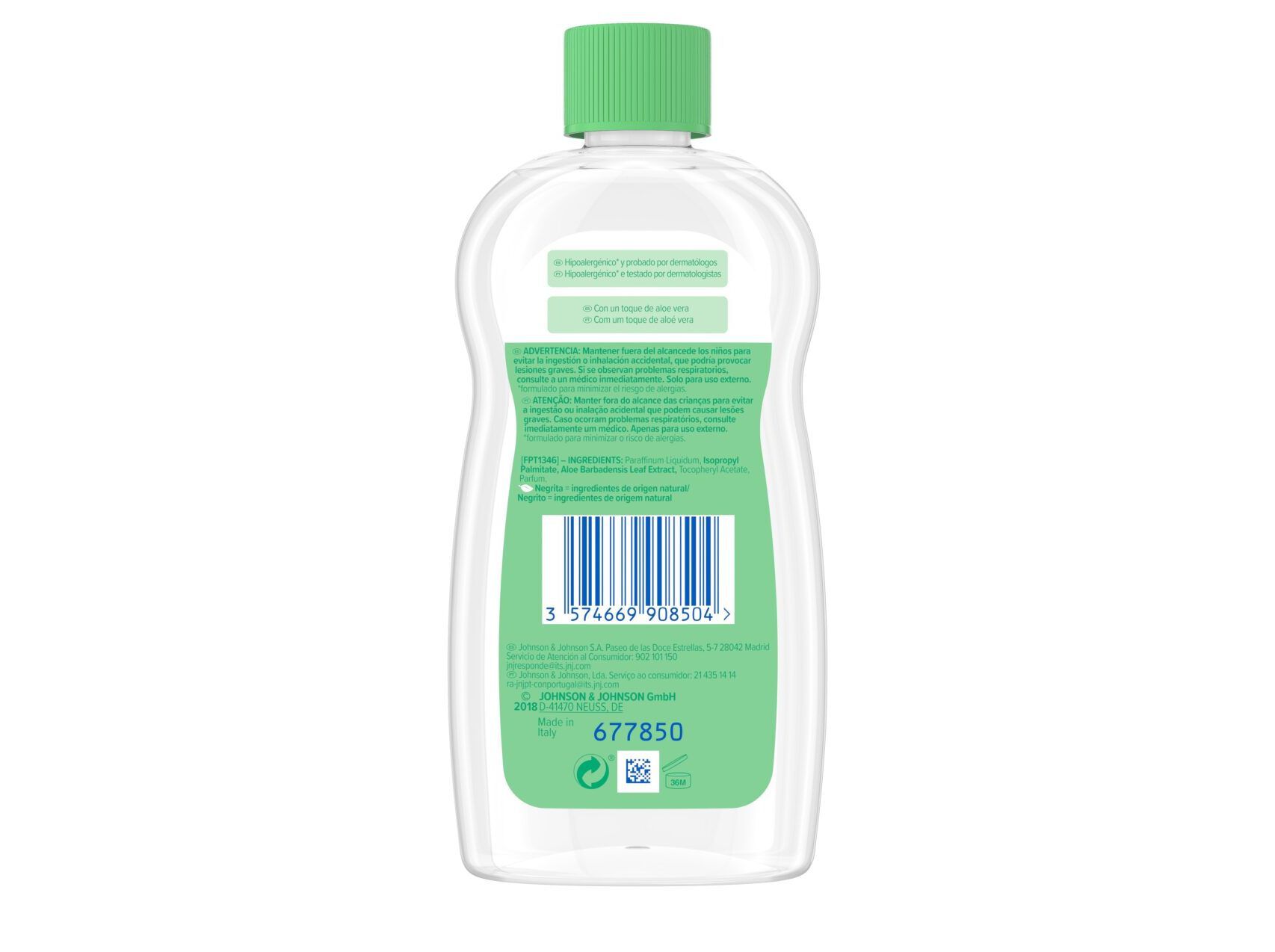 &Oacute;LEO JOHNSON'S BABY ALO&Eacute; VERA 300 ML image number 1