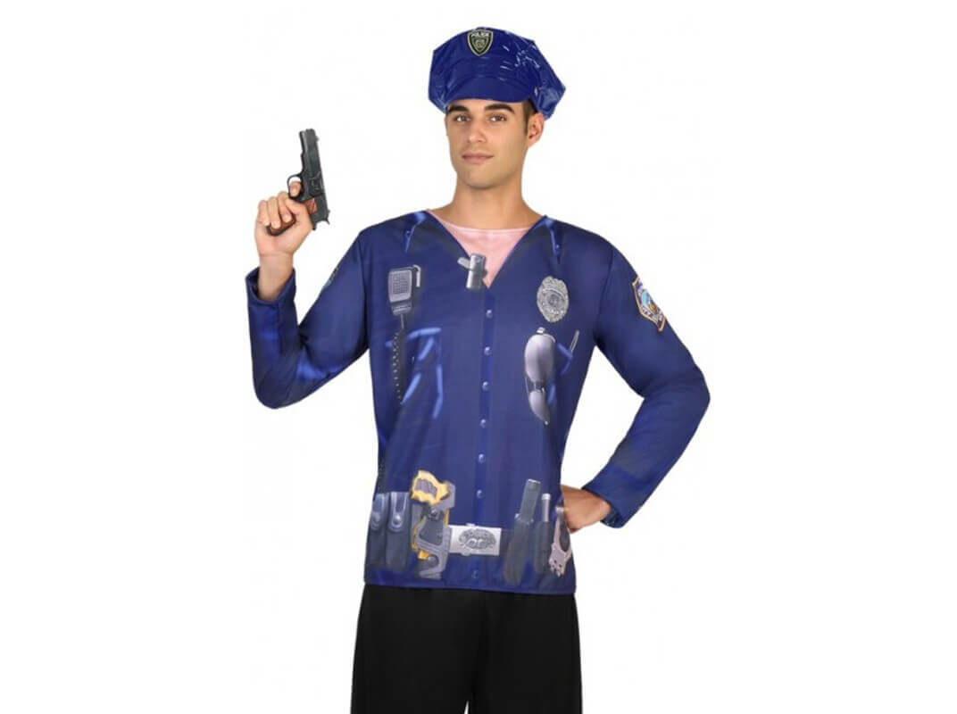 CAMISETA POL&Iacute;CIA FUNMAKERS TAMANHO M/L