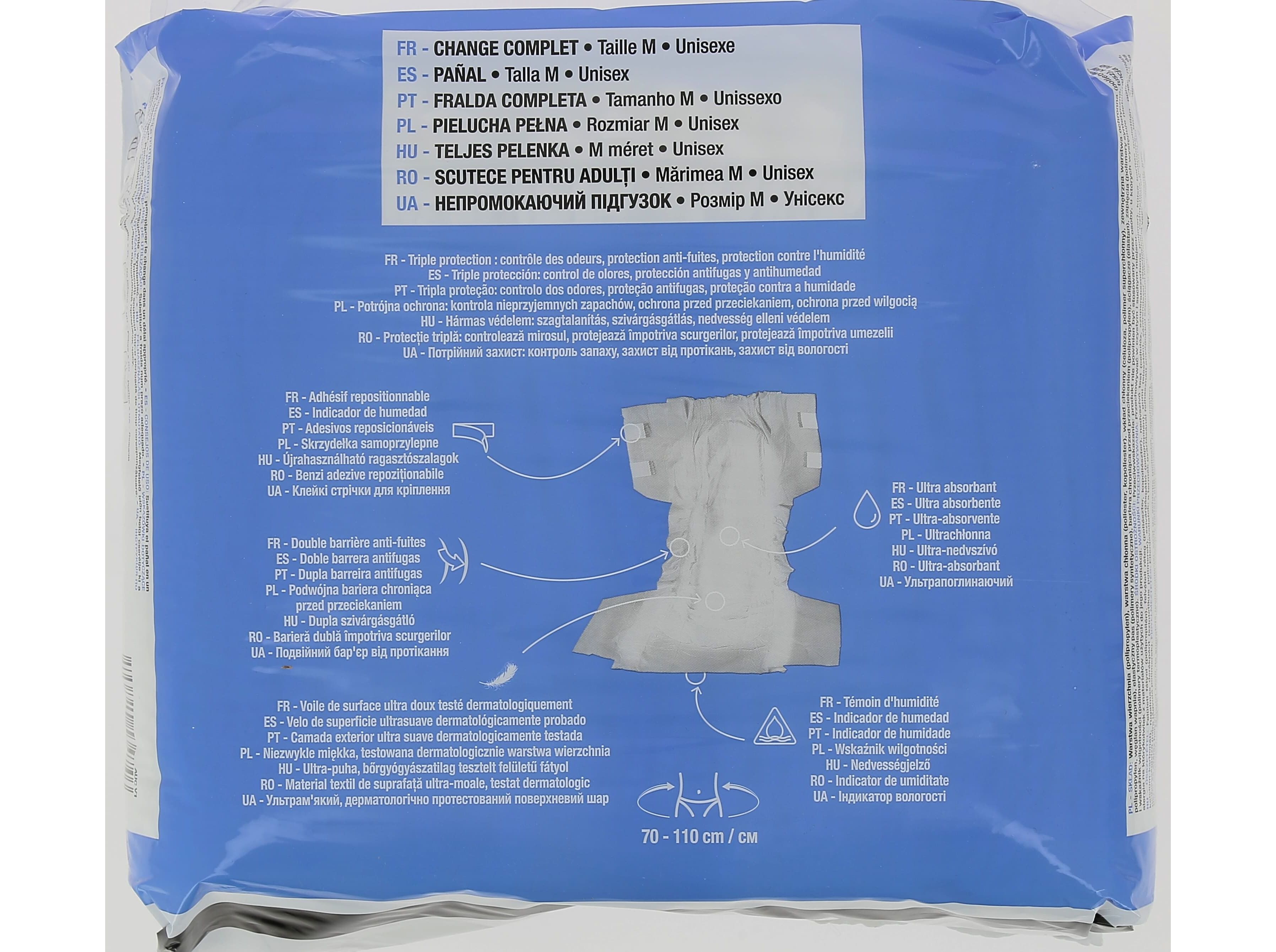 FRALDAS INCONTIN&Ecirc;NCIA AUCHAN TAMANHO M UNISSEXO 20UN image number 1