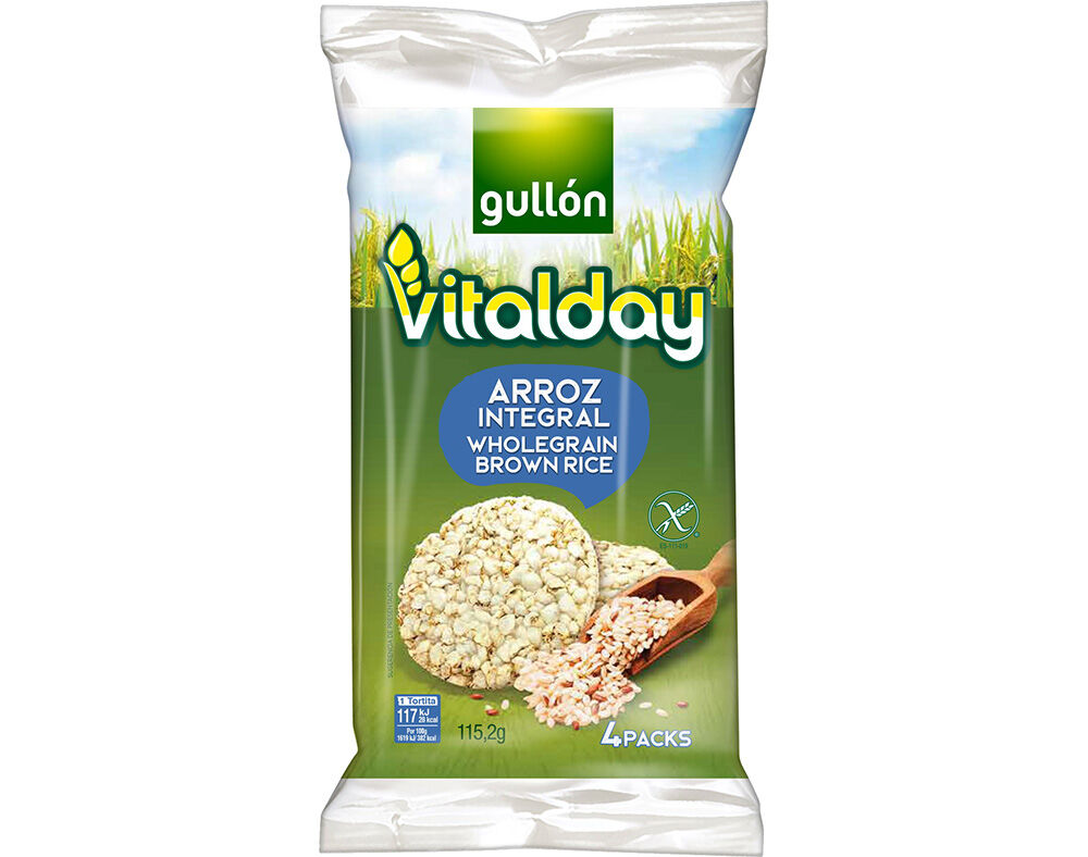 TORTITAS GULLON VITALDAY ARROZ 115.2G