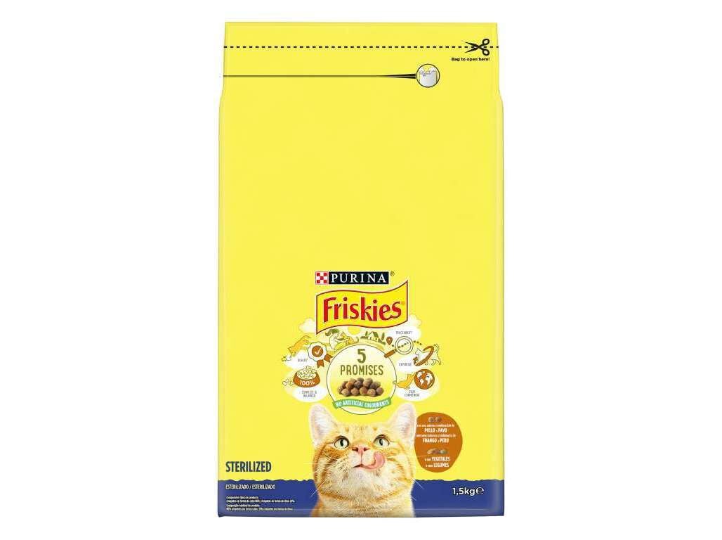 RA&Ccedil;&Atilde;O PARA GATO FRISKIES ESTERILIZADO COM PERU 1.5KG