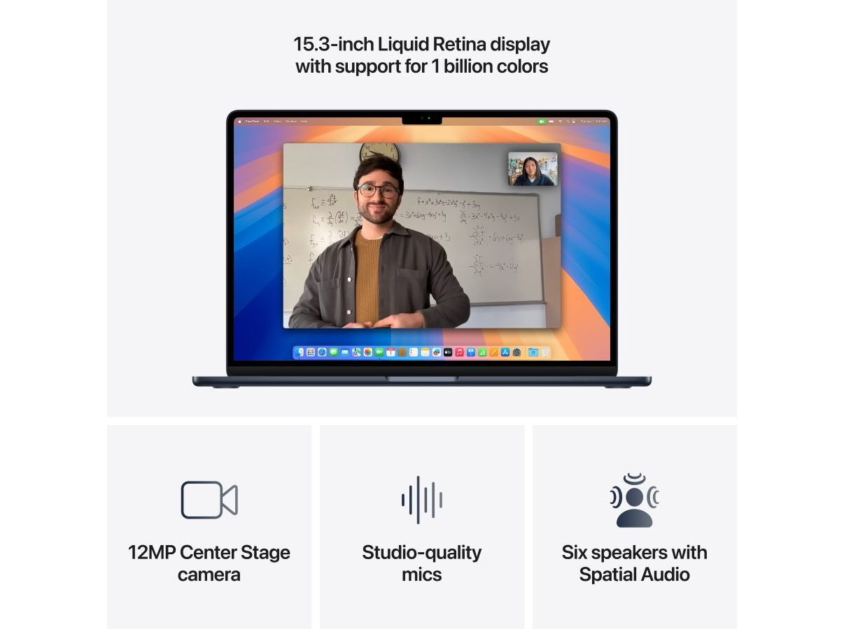 MACBOOK AIR APPLE (15" M4 10-CORE CPU 10-CORE GPU RAM:24GB 512GB SS MIDNIGHT) image number 5