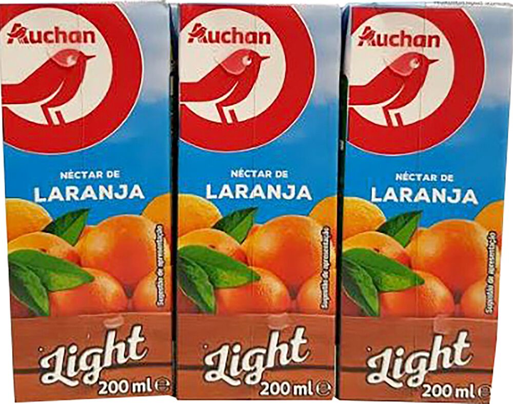 N&Eacute;CTAR AUCHAN LARANJA LIGHT 6X200ML image number 0