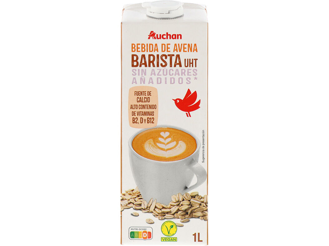 BEBIDA AVEIA UHT AUCHAN BARISTA SEM ADI&Ccedil;&Atilde;O DE A&Ccedil;&Uacute;CARES 1L image number 0