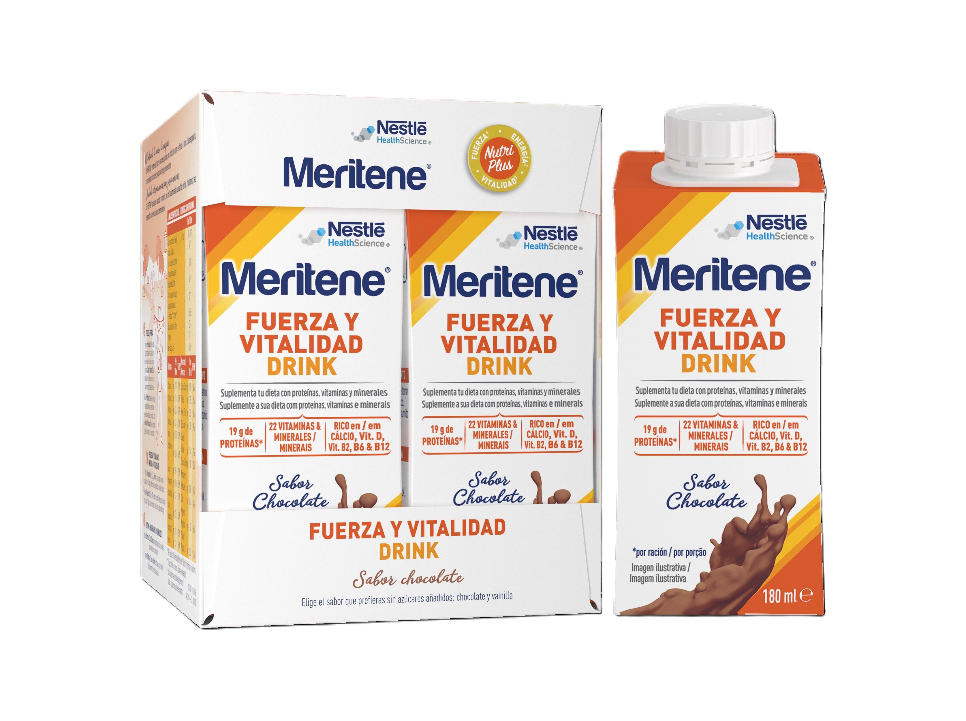 SUPLEMENTO MERITENE CHOCOLATE RTD 4X180ML image number 0