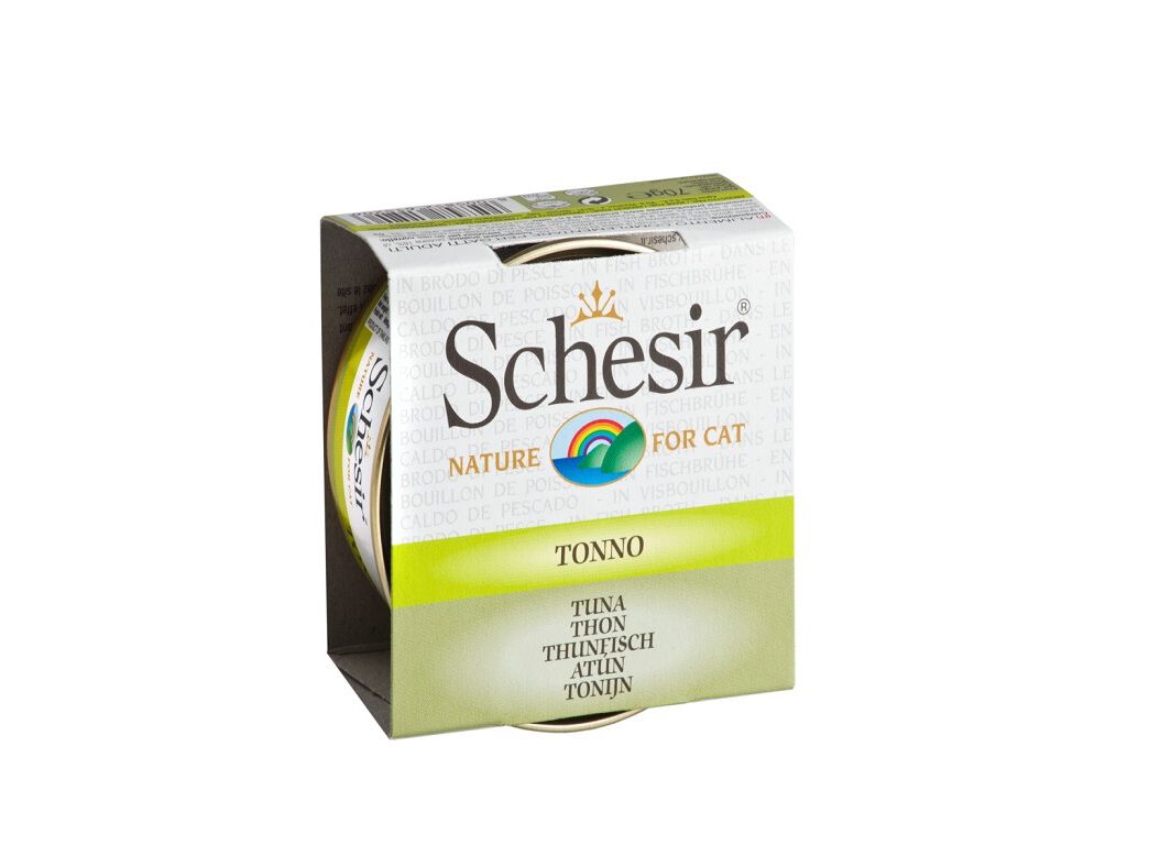 COMIDA H&Uacute;MIDA PARA GATO SCHESIR LATA COM ATUM 85G image number 0
