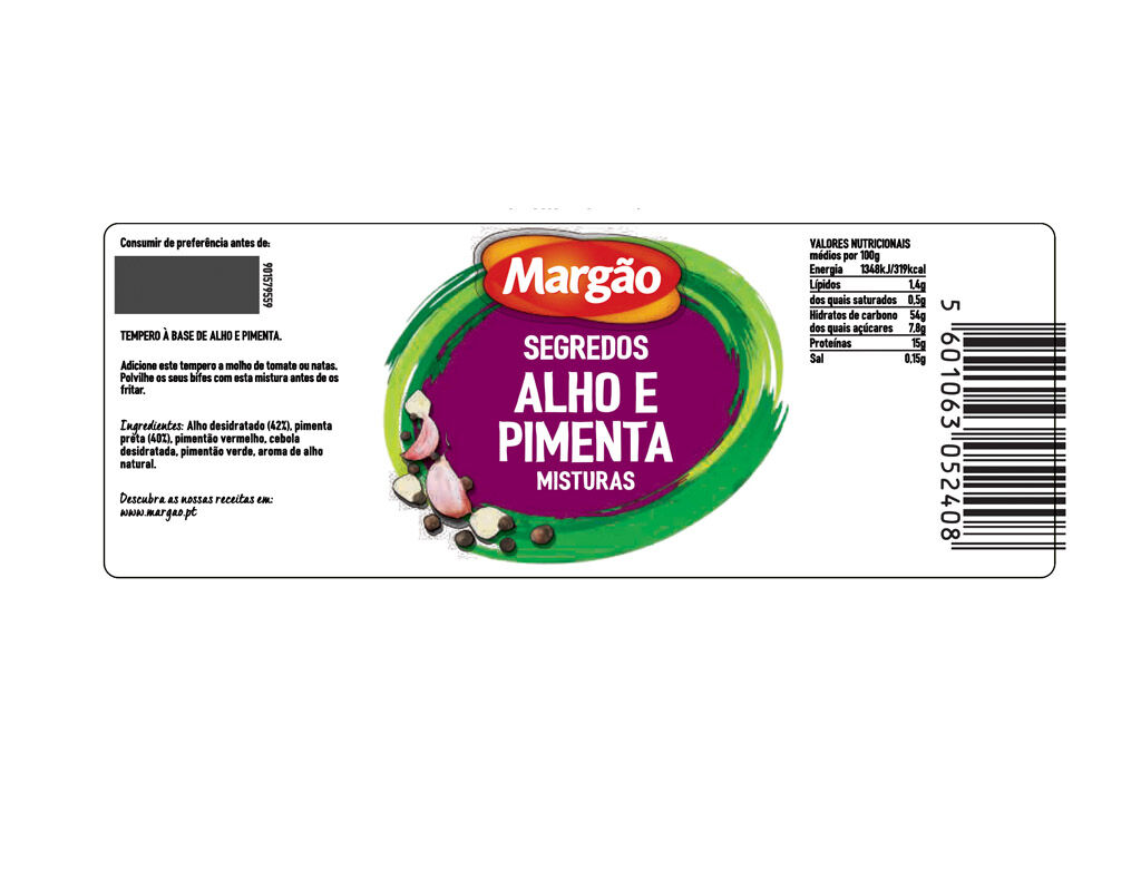 MISTURA MARG&Atilde;O ALHO E PIMENTA 50G image number 1