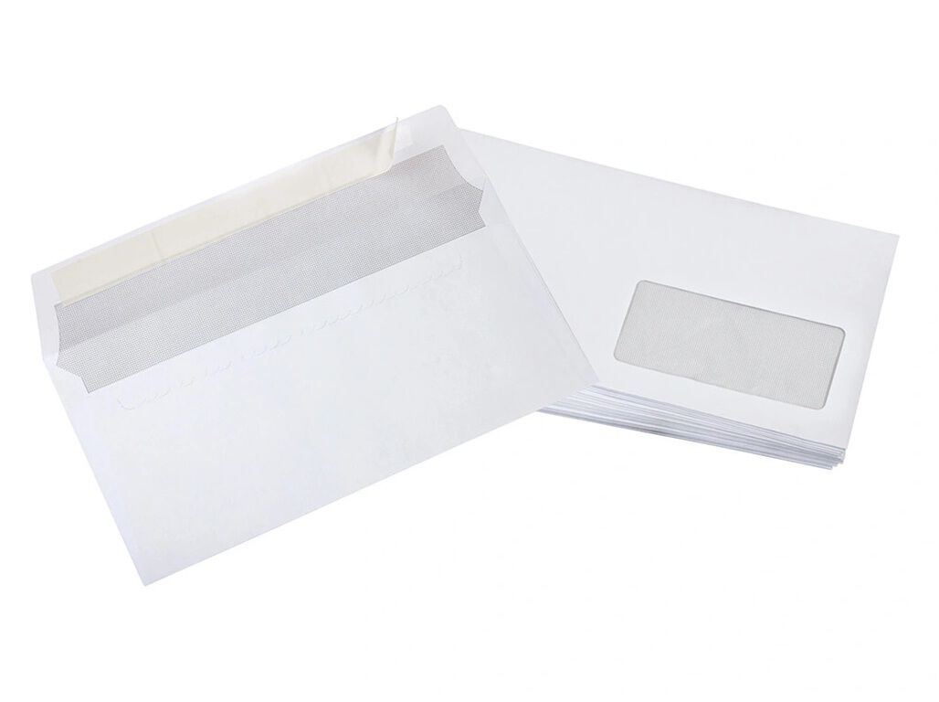 ENVELOPES LIDERPAPEL BRANCO 11X22CM JANELA DIREITA 25 UNIDADES image number 1