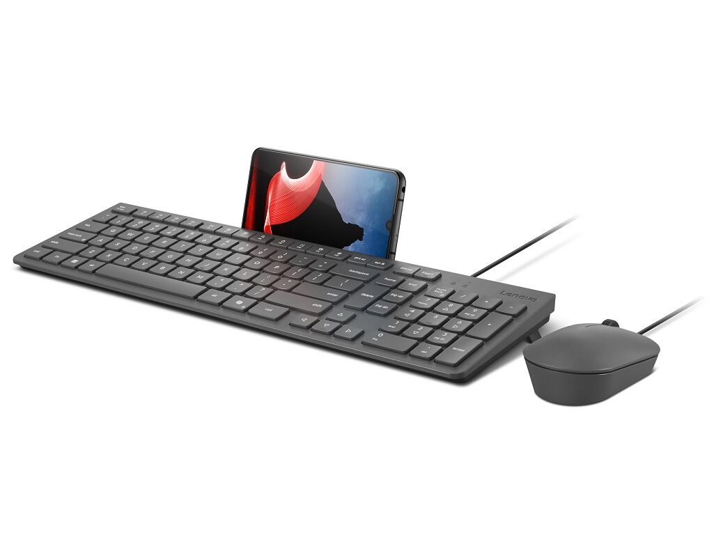 TECLADO + RATO COM FIO LENOVO 310 USB-A PRETO image number 2