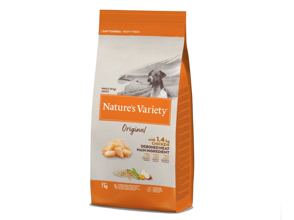 RA&Ccedil;&Atilde;O PARA C&Atilde;O NATURE'S VARIETY MINI ADULTO FRANGO 7KG image number 1