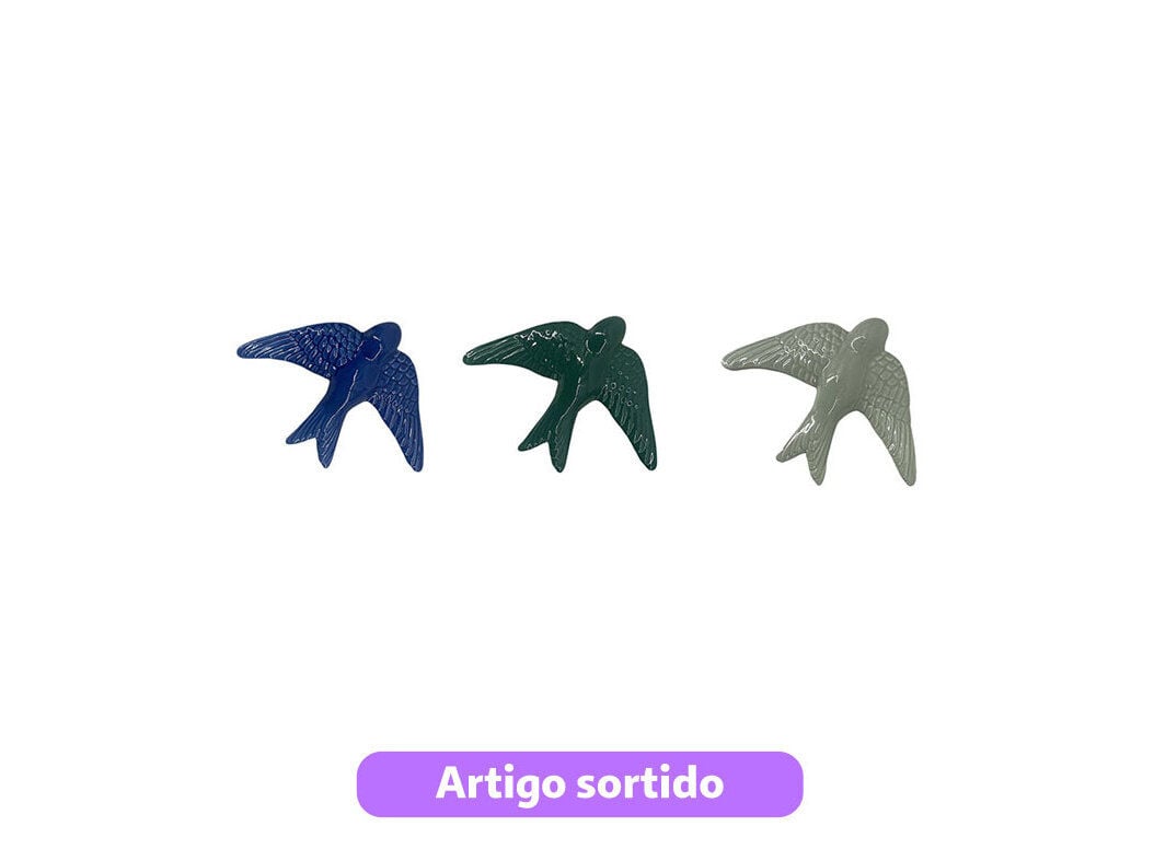 P&Aacute;SSARO EM CER&Acirc;MICA ACTUEL 18X5X13.5CM CORES SORTIDAS