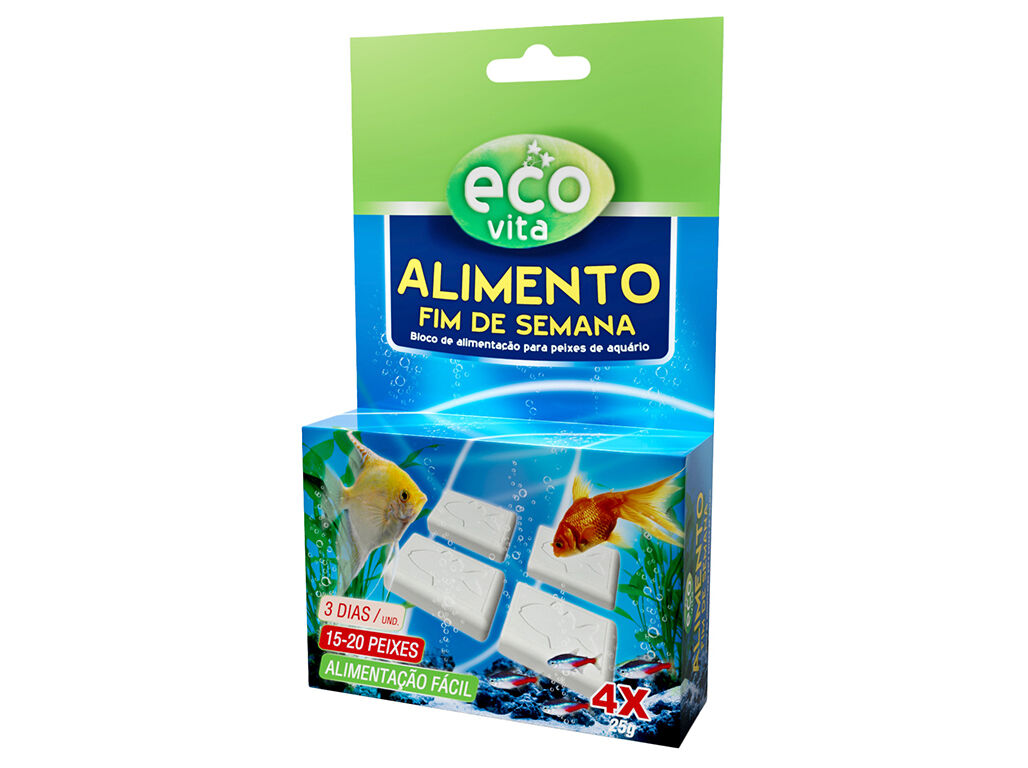 ALIMENTO PARA PEIXES ECO-VITA FIM DE SEMANA 4X25G image number 1