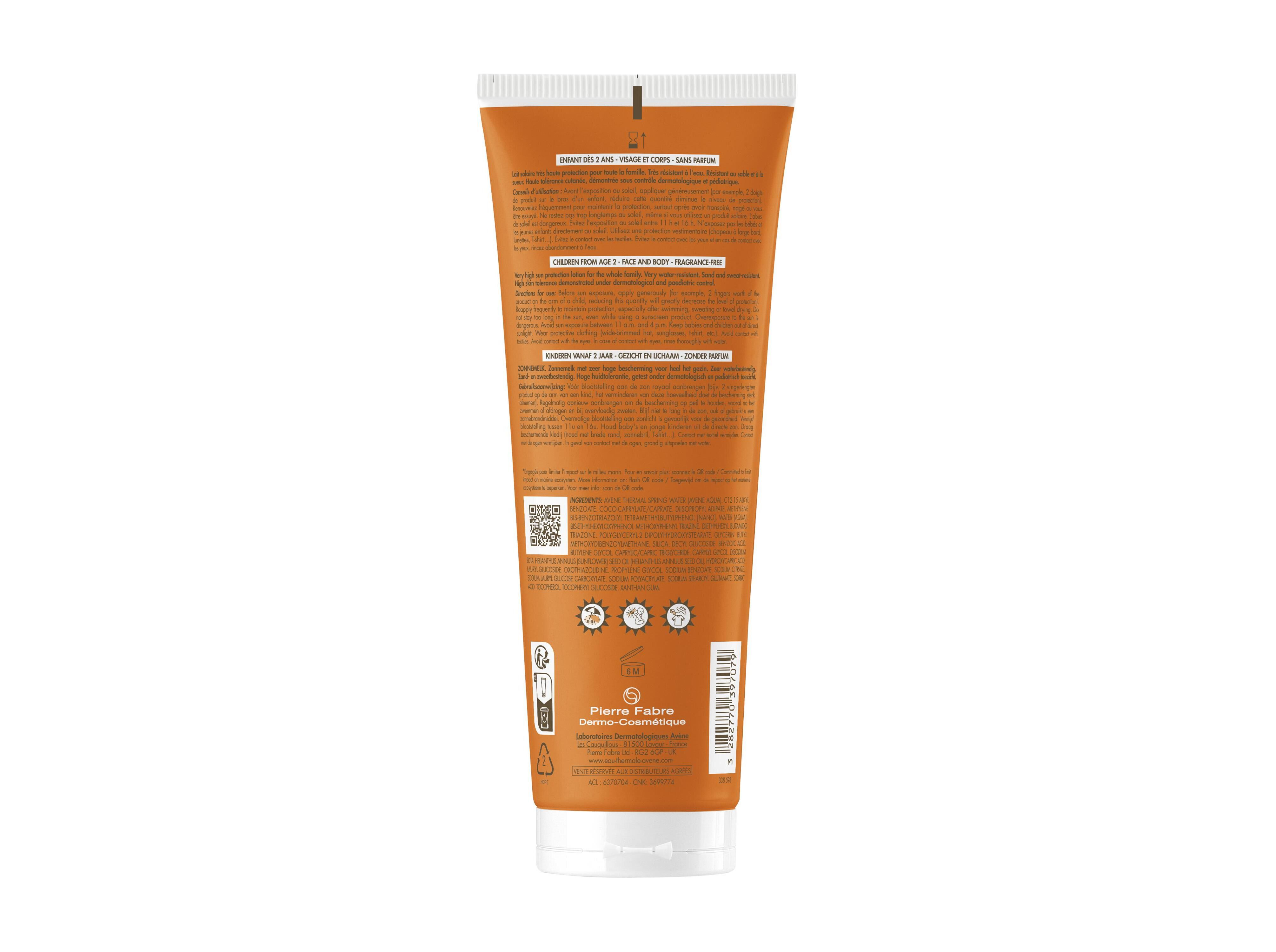 LO&Ccedil;&Atilde;O AVENE:CRIAN&Ccedil;A SPF50+ 250ML image number 1