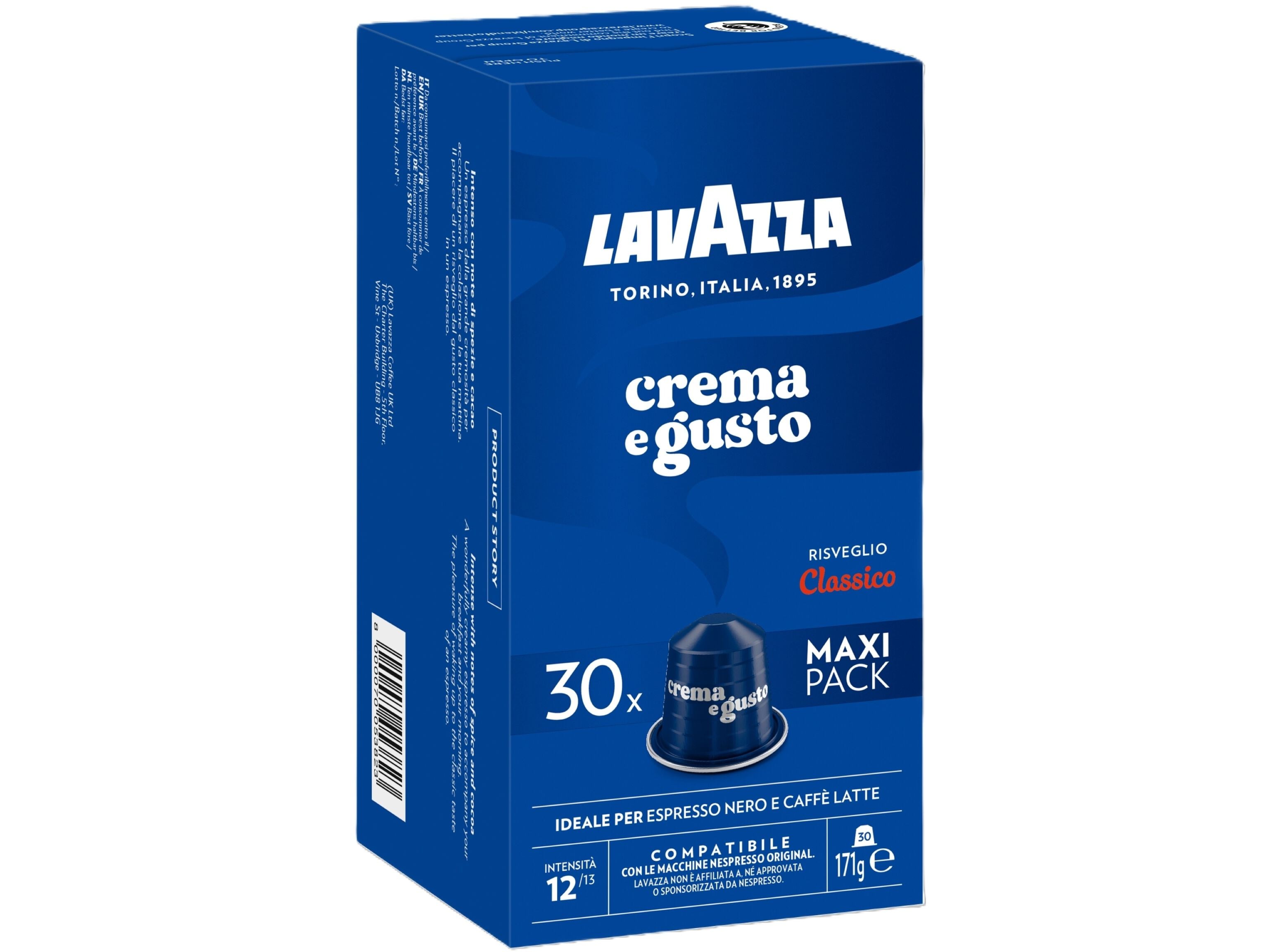 C&Aacute;PSULAS CAF&Eacute; LAVAZZA CREMA GUSTO NPS INTENSIDADE 12/13 30 UN image number 0