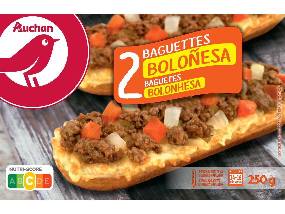 BAGUETE BOLONHESA AUCHAN 2UN 250G