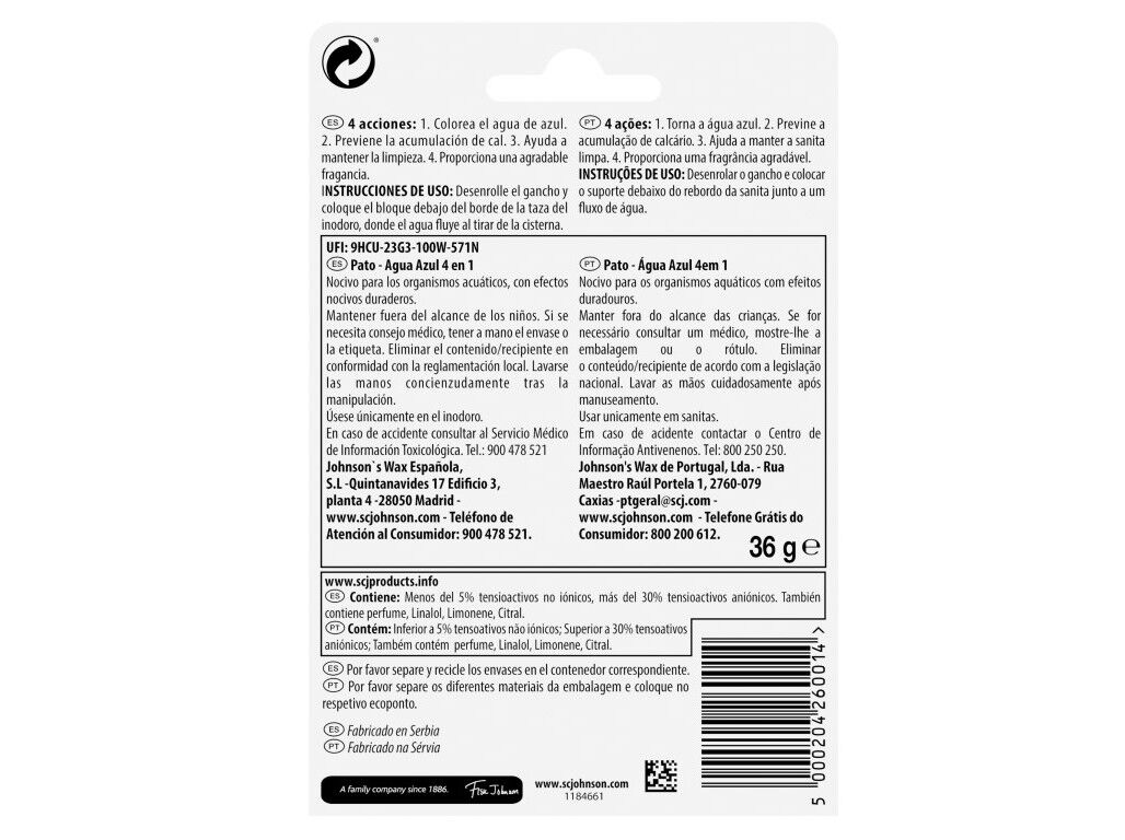 BL0CO SANIT&Aacute;RIO PATO &Aacute;GUA AZUL MYSTICAL LAGOON 36G image number 1