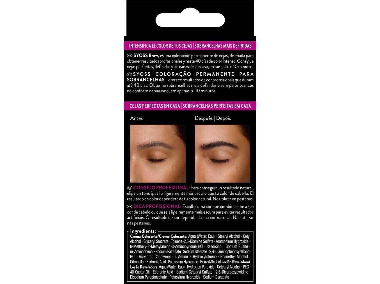 COLORA&Ccedil;AO SYOSS BROW TINT PRETO image number 1