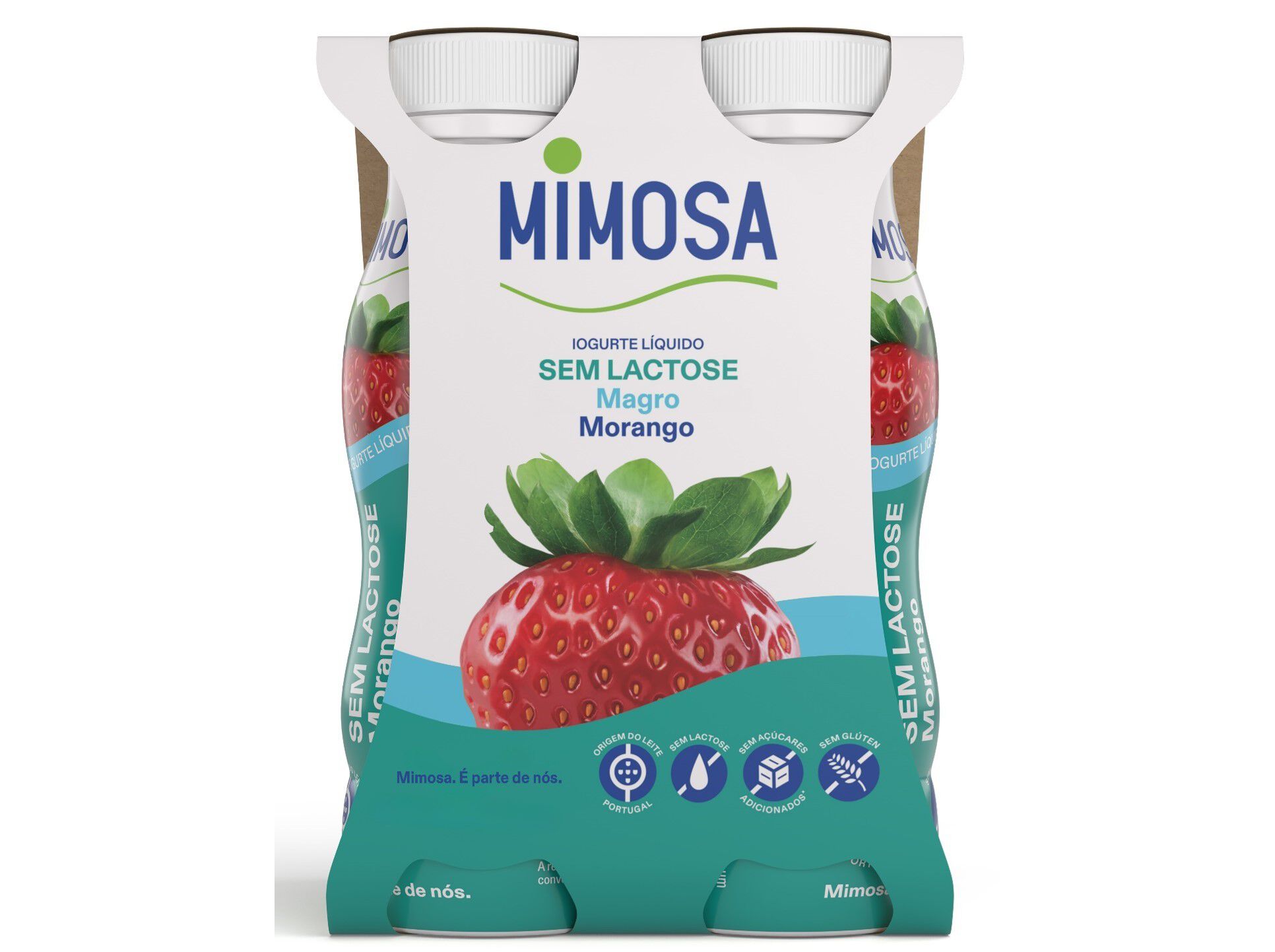 IOGURTE LIQUIDO SEM LACTOSE MIMOSA MAGRO MORANGO 4X151ML