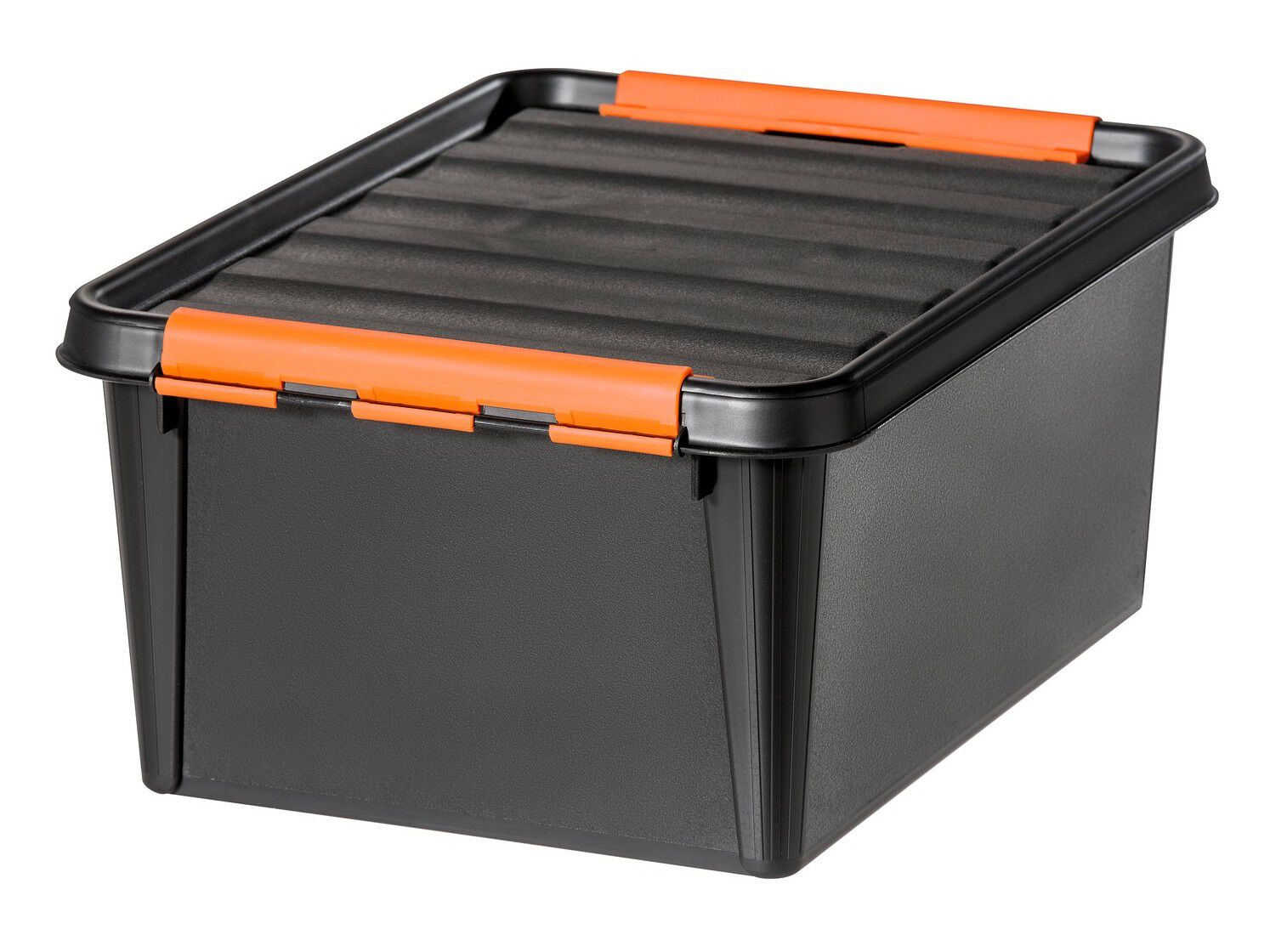 CAIXA PL&Aacute;STICA ARRUMA&Ccedil;&Atilde;O ORTHEX PRETO 40X30X19CM 14L