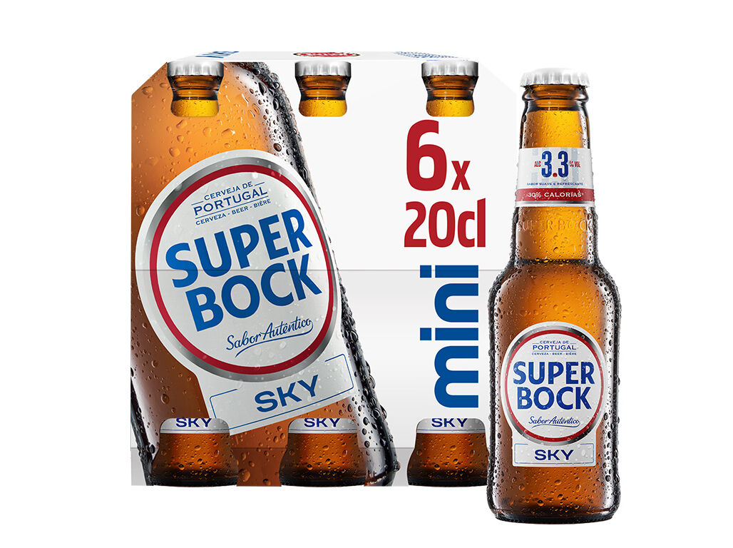 CERVEJA SUPER BOCK SKY 6X0.20L