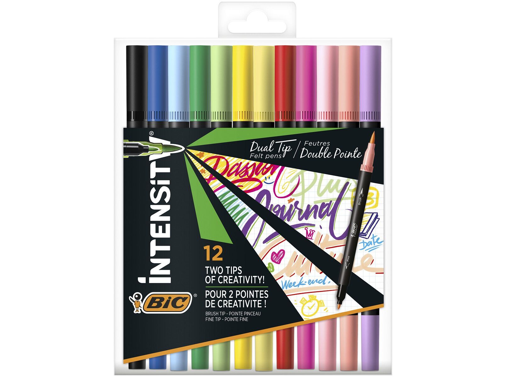 MARCADORES PARA COLORIR BIC INTENSITY DUAL TIP 12 UNIDADES image number 0