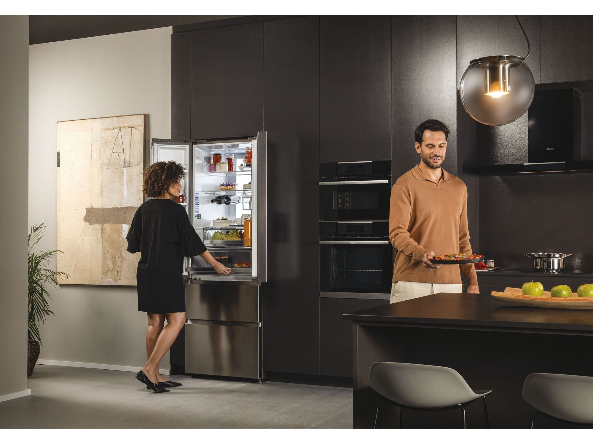FRIGOR&Iacute;FICO AMERICANO HAIER HFW7720EWMP DISPENSADOR &Aacute;GUA E 477L image number 10