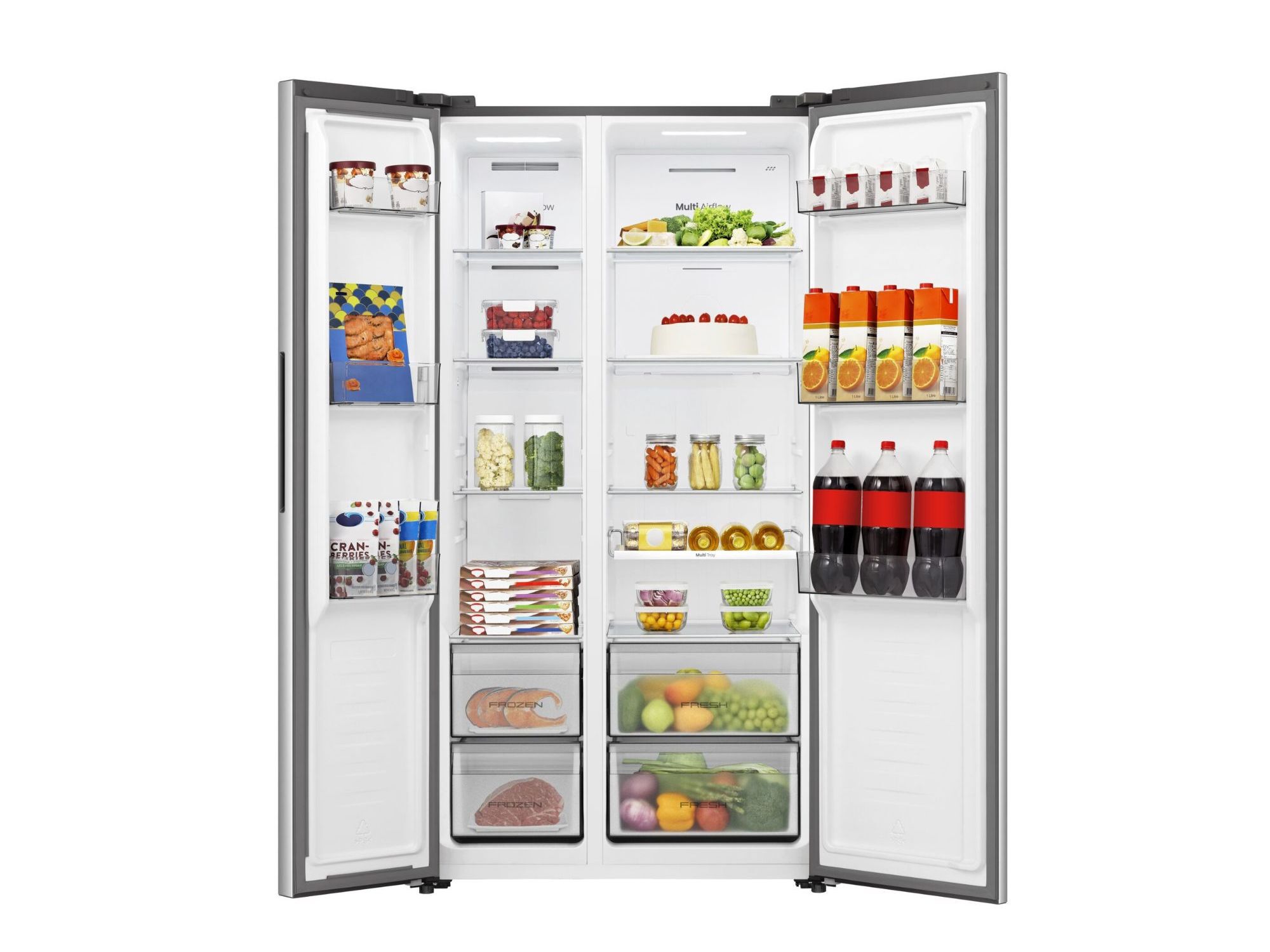 FRIGOR&Iacute;FICO AMERICANO HISENSE RS3P558NEIE SBS (NO FROST E 178.6CM 544L CINZENTO) image number 2