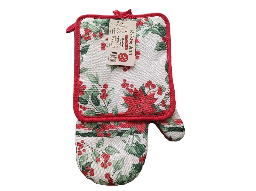 KIT LUVA+PEGA JINGLE BELL FLORAL