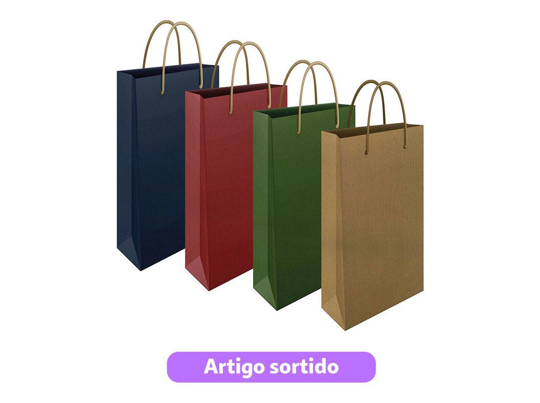 SACO PAPEL KRAFT MITOS PARA GARRAFA CORES SORTIDAS