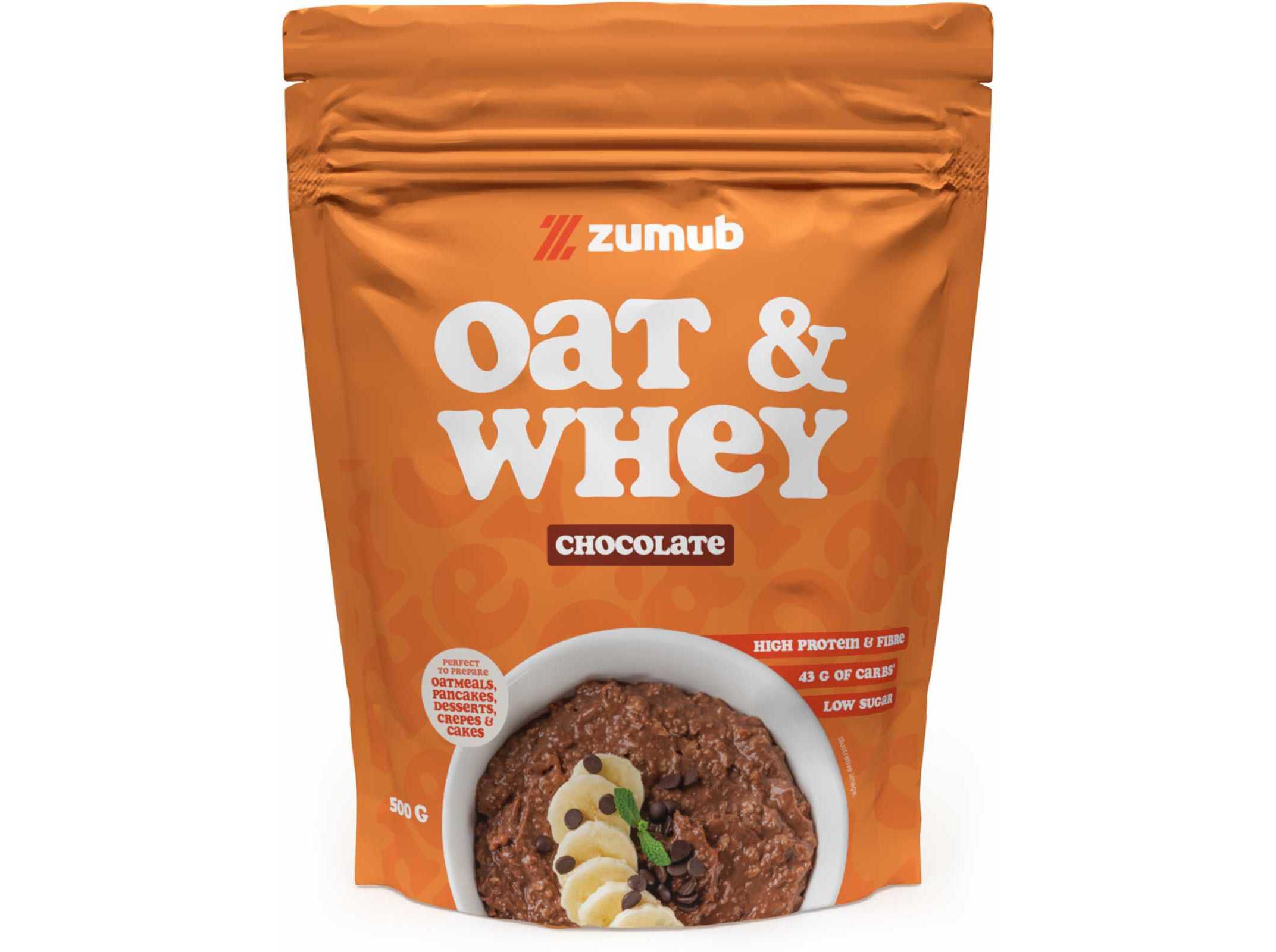 PROTEINA ZUMUB AVEIA & WHEY CHOCOLATE 500G image number 0