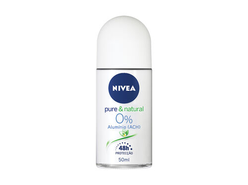 Desodorizante Roll-on Pure & Natural NIVEA 50 ml image number 0