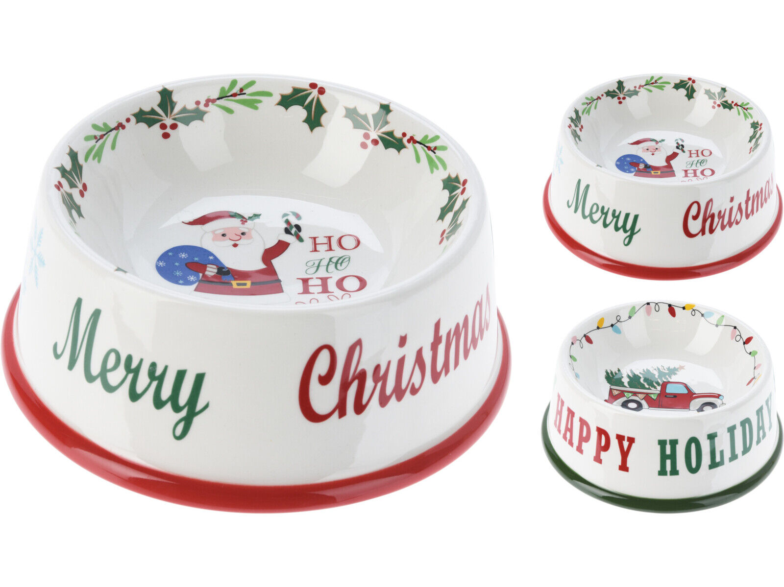 COMEDOURO C&Atilde;O DOGS COLLECTION NATAL CER&Acirc;MICA 17CM MODELOS SORTIDOS image number 1