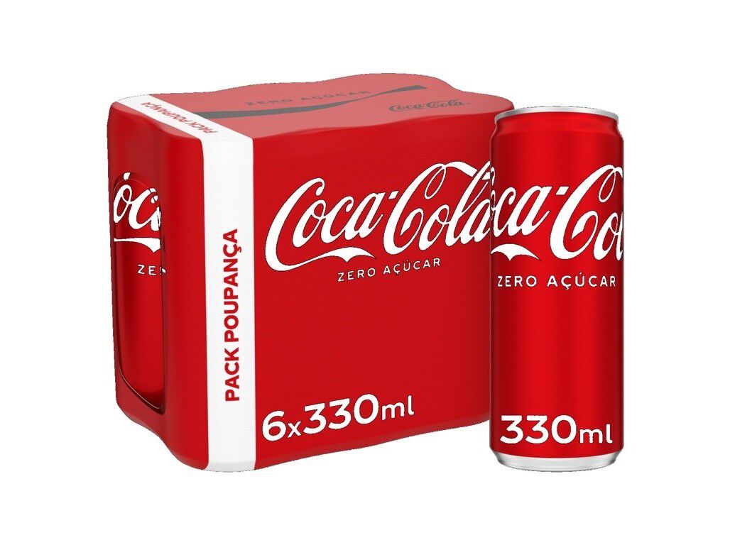 REFRIGERANTE COM G&Aacute;S COCA-COLA ZERO A&Ccedil;&Uacute;CAR LATA 6X0.33L (SDR)