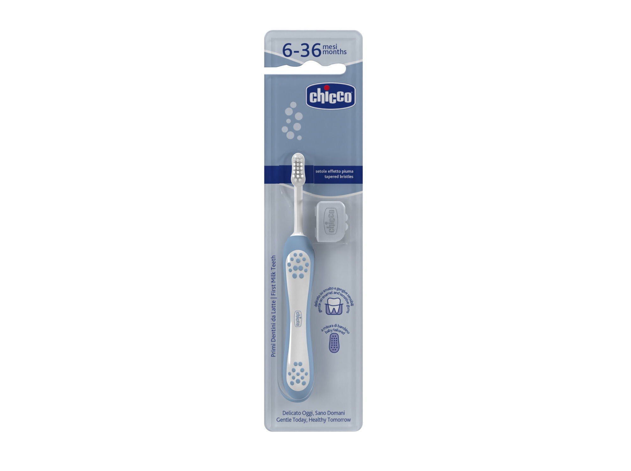 ESCOVA CHICCO DENTES AZUL 6M+
