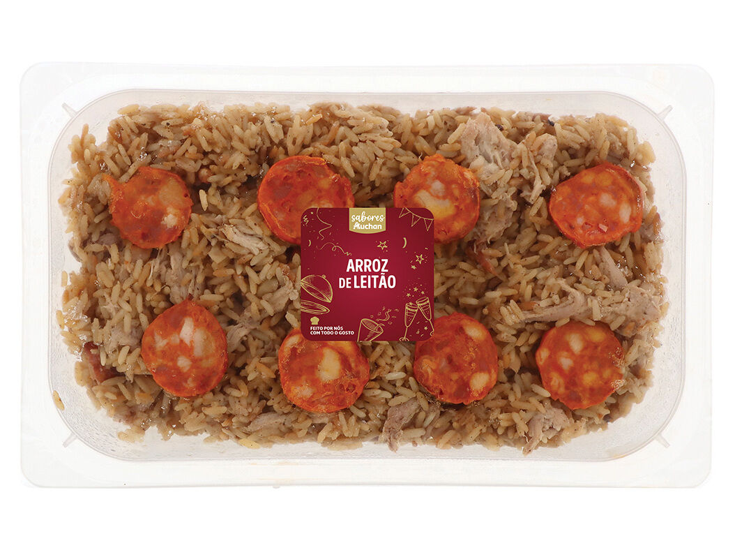 ARROZ SABORES AUCHAN LEIT&Atilde;O 900 G