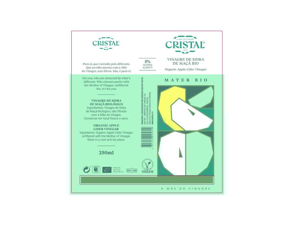VINAGRE DE SIDRA CRISTAL MATER 5% GOURMET BIO 250ML image number 1