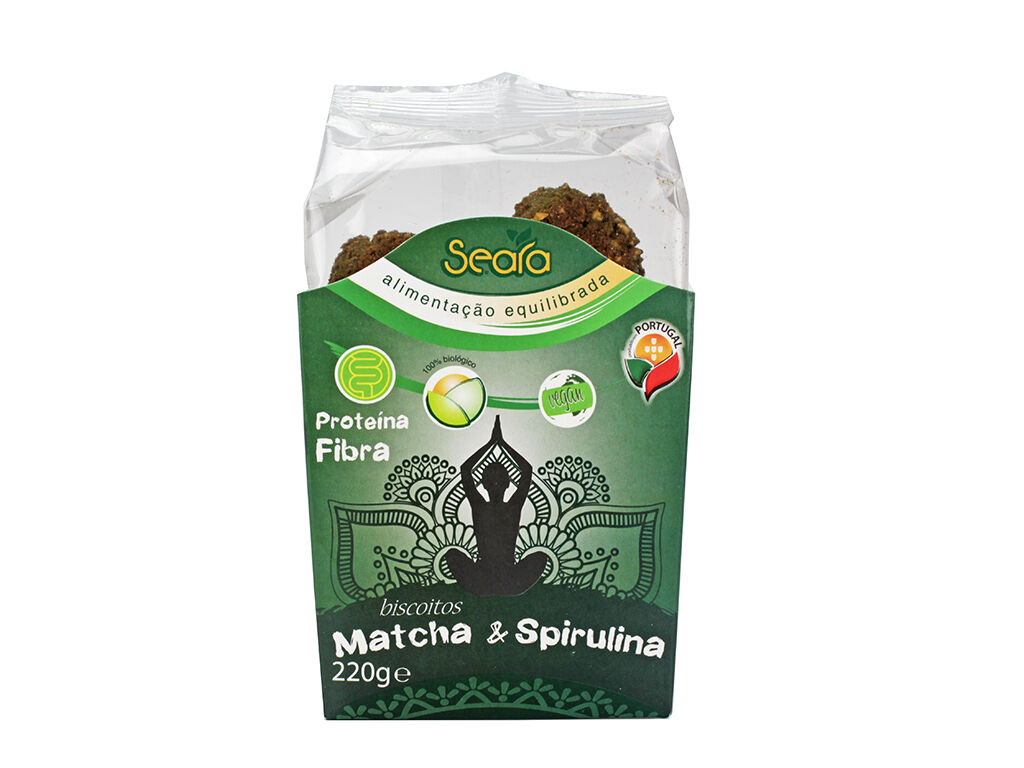 BISCOITOS SEARA MATCHA E SPIRULINA BIO 220G image number 0