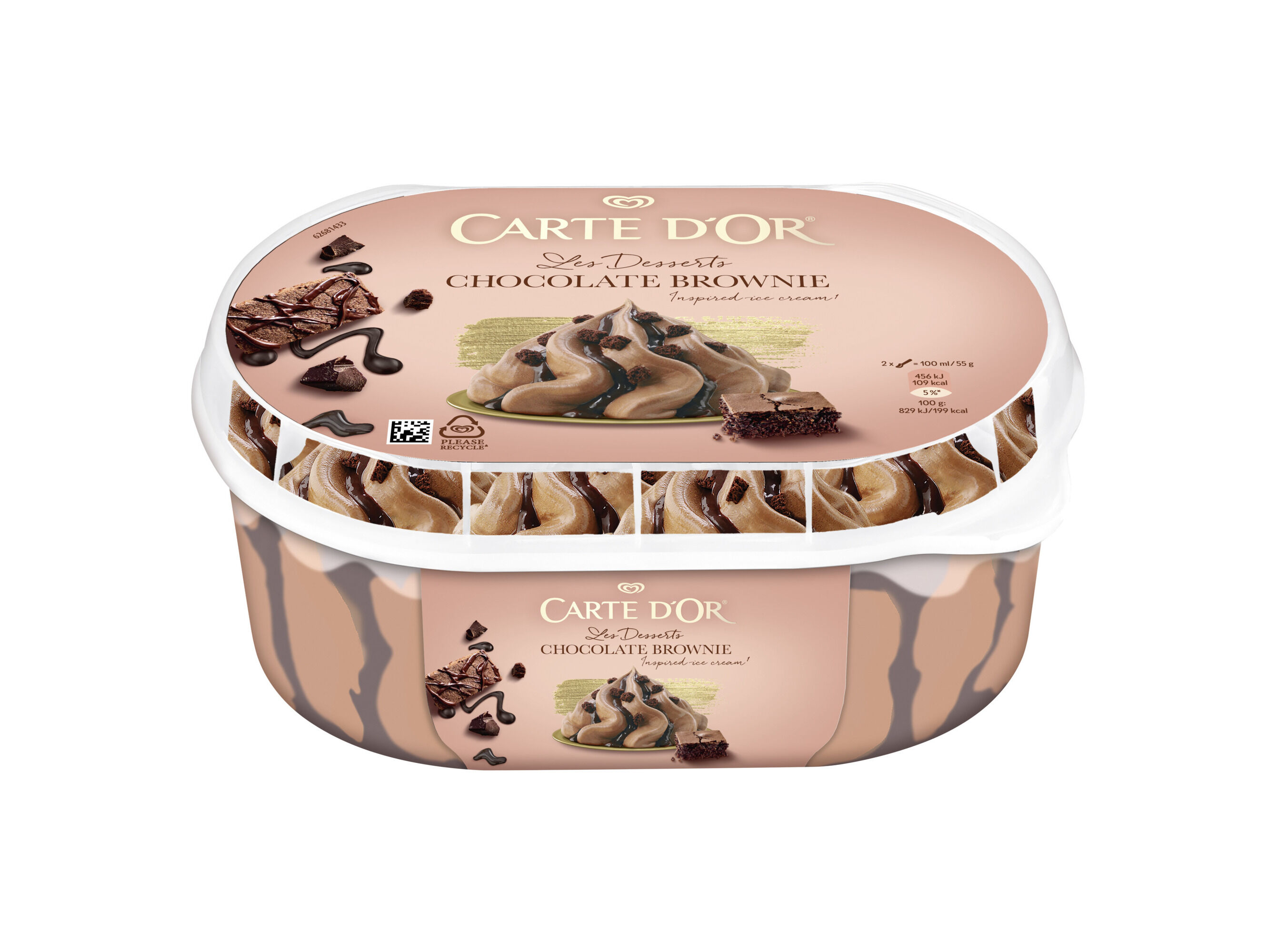 GELADO CARTE D'OR CHOCOLATE BROWNIE 825ML image number 0