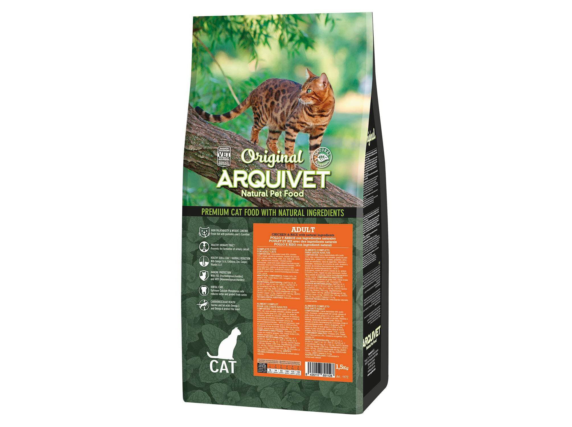 RA&Ccedil;&Atilde;O GATO ARQUIVET ORIGINAL FRANGO 1.5KG image number 1